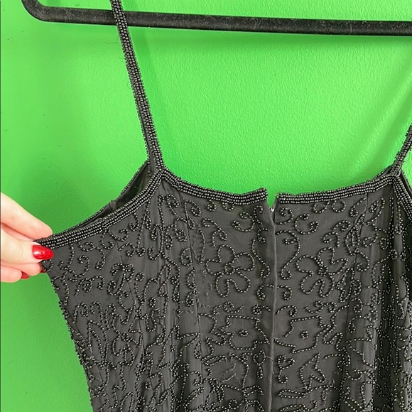 Vintage 90s/80s Sténay Handbeaded Silk Party Dress - Picture 6 of 8